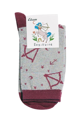Chaussettes  - Fashion -  Gris et rouge