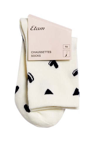 Chaussettes  - Fashion -  Blanc et bleu nuit