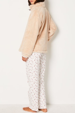 Pyjama 3 pièces Grady - Beige et blanc