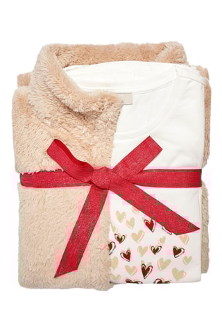 Pyjama 3 pièces Grady - Beige et blanc