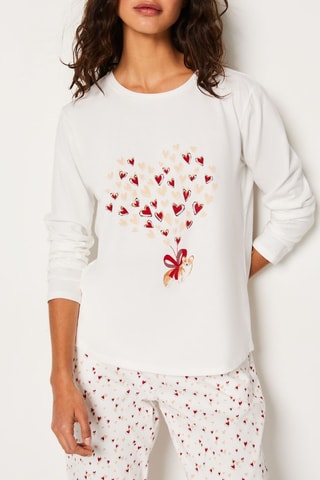 Pyjama 3 pièces Grady - Beige et blanc