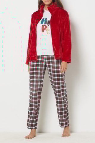 Pyjama 3 pièces Virginien - Rouge et blanc - Etam