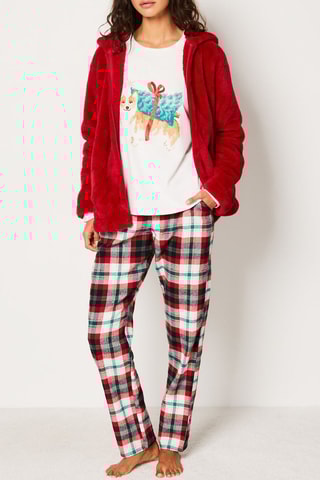 Pyjama 3 pièces Gilian - Rouge et blanc