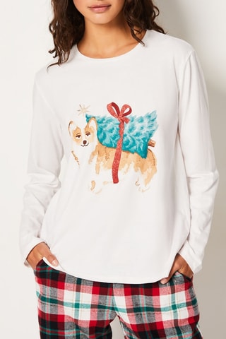 Pyjama 3 pièces Gilian - Rouge et blanc