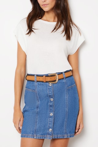 T-shirt en <b>lin</b> - Ecru