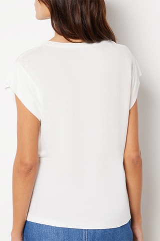 T-shirt en <b>lin</b> - Ecru