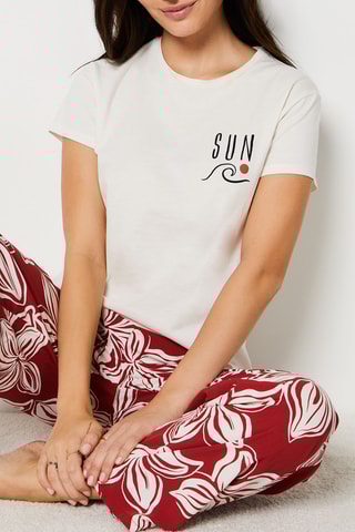 T-shirt Riviera Sunset - Blanc