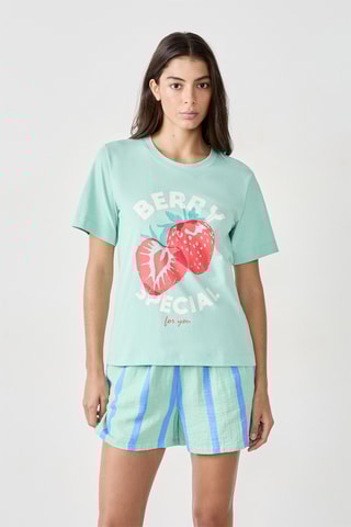 T-shirt - Fruits Of Love -  Vert d'eau