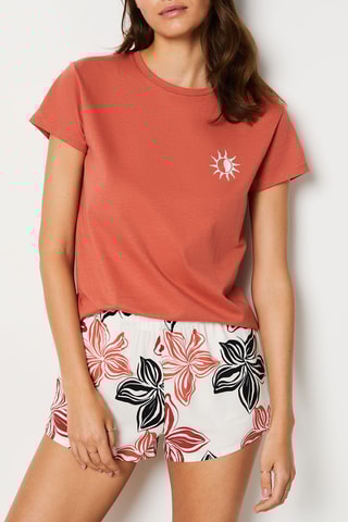 T-shirt Riviera Sunset - Rouille