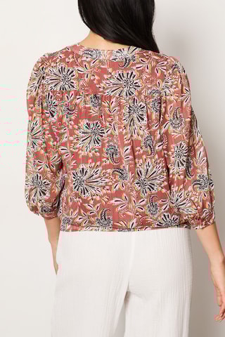 Blouse Isaac - Vieux rose et noir