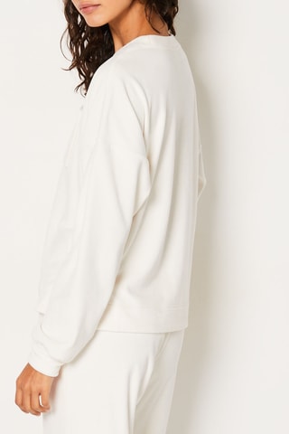 Sweat en velours Polka - Ecru