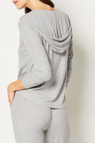 Sweat à capuche Lilio - Gris chiné