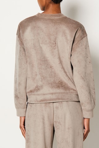 Sweat en velours Lorenn - Taupe