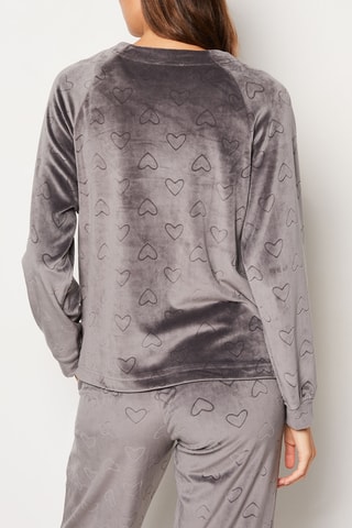 Sweat en velours Galie - Gris