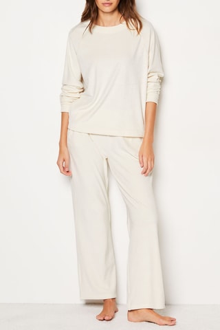 Sweat en velours Galie - Ecru