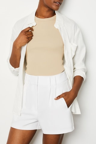 Short taille haute Casha - Blanc