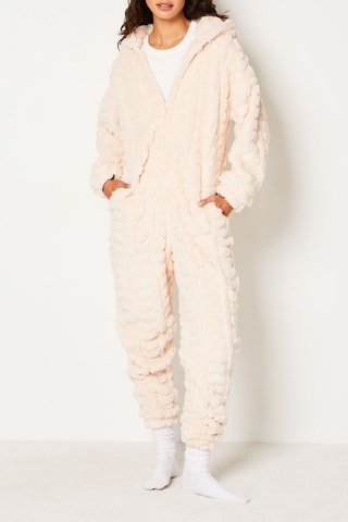 Combinaison de pyjama à capuche Marka - Rose poudré