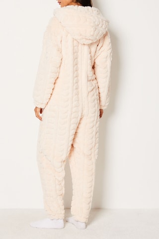 Combinaison de pyjama à capuche Marka - Rose poudré