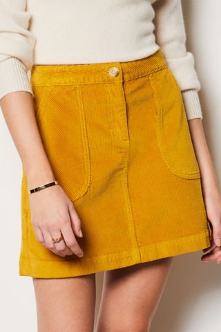 Minijupe en velours Enory - Moutarde