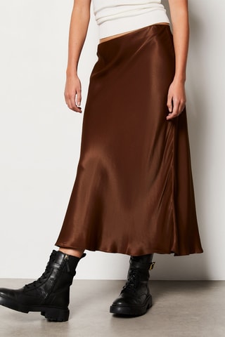 Jupe midi Rana - Marron
