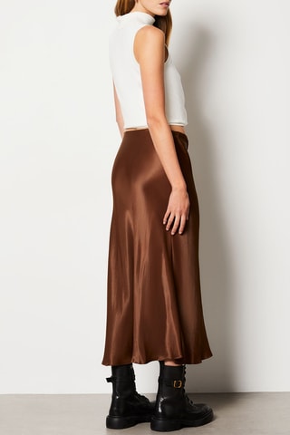 Jupe midi Rana - Marron