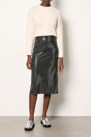 Jupe droite taille haute Firis - Noir