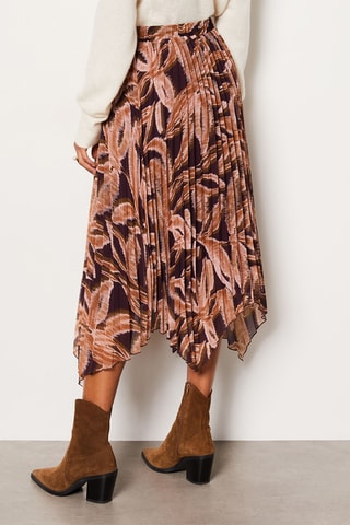 Jupe plissée Maiwenn - Noir et marron