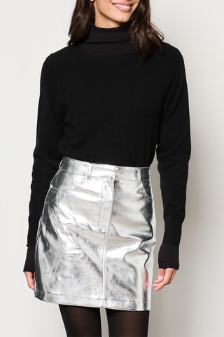 Jupe droite Melanie - Argenté