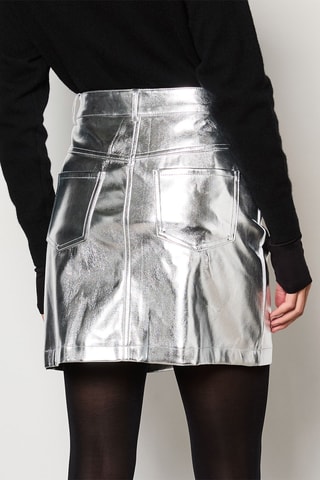 Jupe droite Melanie - Argenté