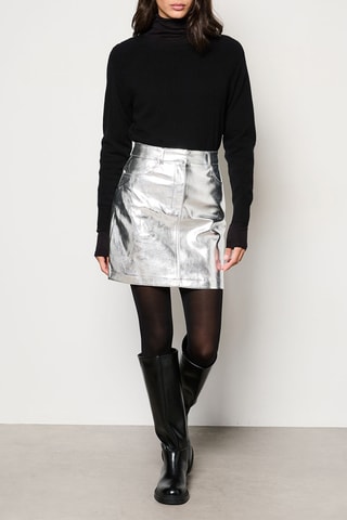 Jupe droite Melanie - Argenté