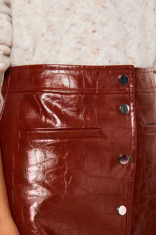 Jupe trapèze Mina - Marron