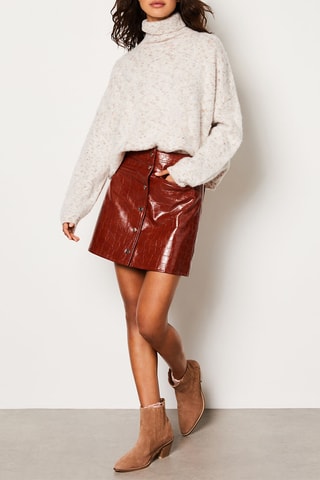 Jupe trapèze Mina - Marron