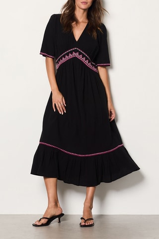 Robe midi Coffee On The Roof - Noir