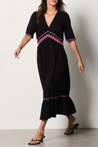 Robe midi Coffee On The Roof - Noir