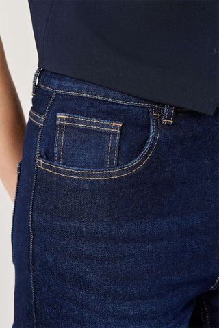 Jean taille haute Indispensables - Bleu marine