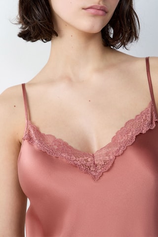 Nuisette en soie - Vieux rose