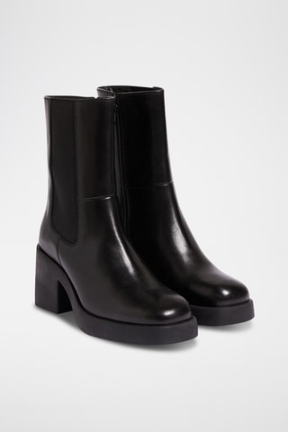 Bottines en cuir In Full Bloom - Noir