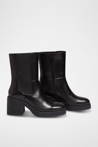 Bottines en cuir In Full Bloom - Noir