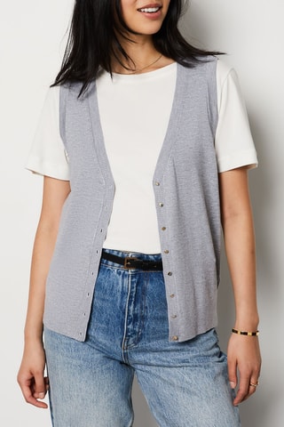Gilet sans manches Essentiel - Gris clair chiné