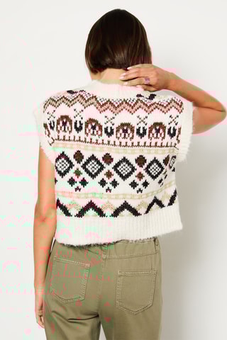 Pull sans manches - Ecru