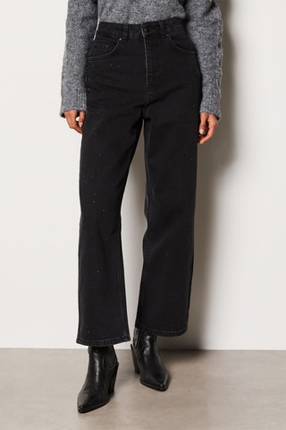 Jean taille haute Oiseau de Nuit - Noir