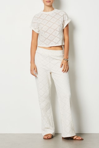 Pantalon In Full Bloom - Ecru