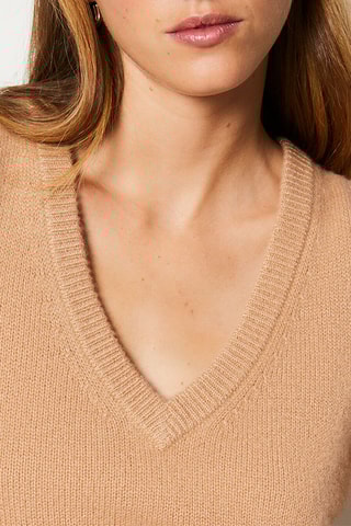 Pull sans manches en cachemire - Beige