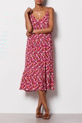 Robe midi Positano - Rouge