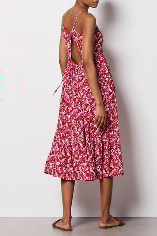 Robe midi Positano - Rouge