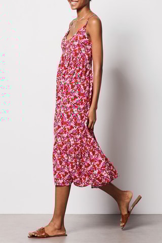 Robe midi Positano - Rouge