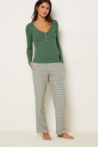 Pantalon de pyjama - Vert olive