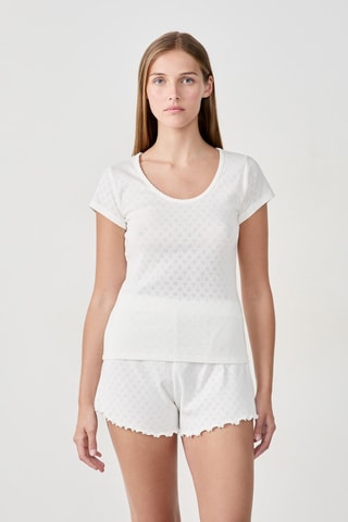 T-shirt de pyjama Pollin - Blanc