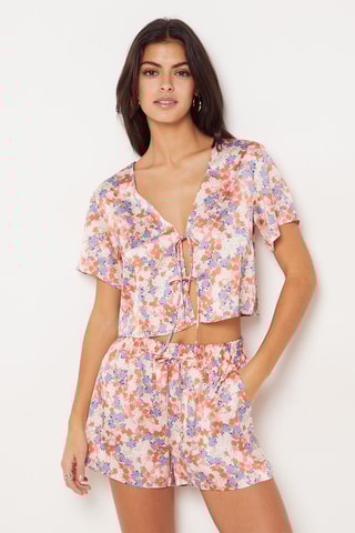 Short de pyjama - Rouge brique