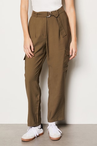 Pantalon taille haute Boulevard Saint Germain - Kaki